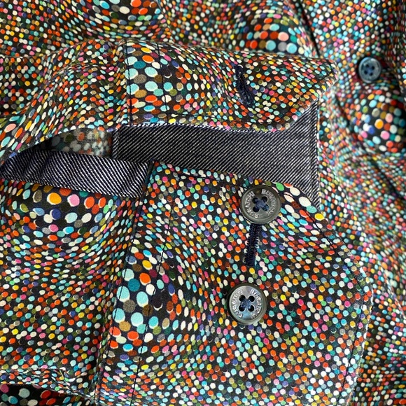 Bugatchi Shaped Fit Long Sleeve Print Button-Up Shirt Print. M. - Picture 11 of 11